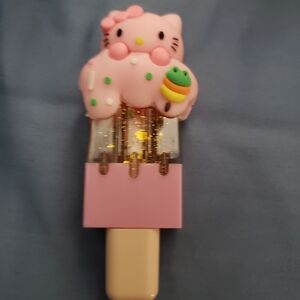 Hello Kitty Pink Lip Gloss with Gold Glitter